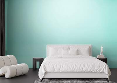 Plain blank tiffany color wallpaper for presentation or your company logo. 3D rendering, mock up Wall mural