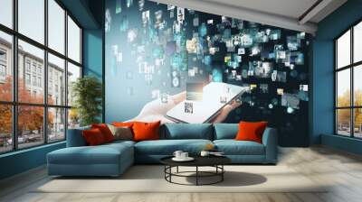 Smartphone with picture gallery Wall mural