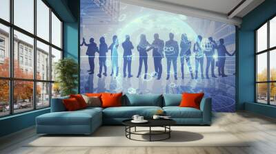 Teamwork and partnership concept Wall mural