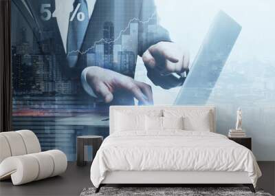 Technology and teamwork concept Wall mural