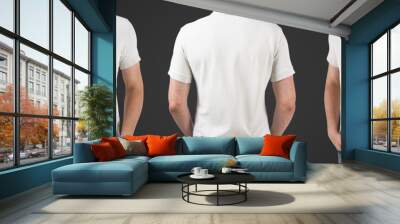 three man in t-shirt Wall mural