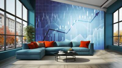 Trade and finance background Wall mural