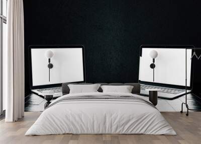 Two blank laptops Wall mural