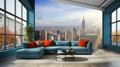 urban skyline Wall mural