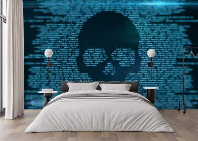 Virus attack and malware concept Wall mural