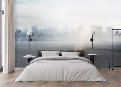 Way and cityscape concept Wall mural