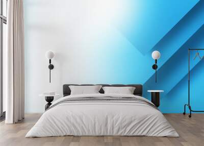 White and blue background Wall mural