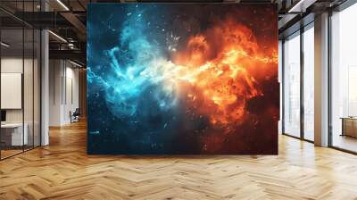 versus wallpaper, heaven and hell, good vs evil, light and darkness background, for match competition Wall mural