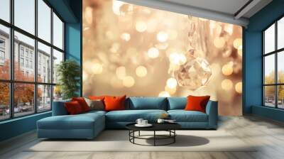 blur and defocus crystal chadelier shiny glitter abstract background Wall mural