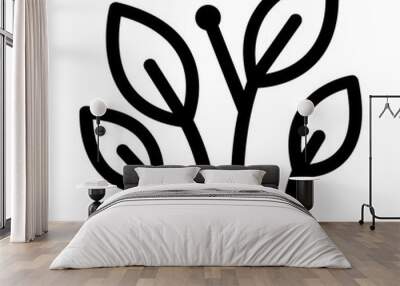 leaf icon Wall mural