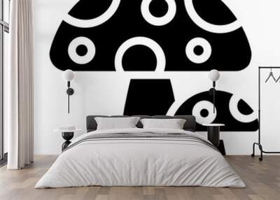 mushroom icon Wall mural