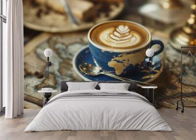 Coffee and travel often go together. Describe a memorable coffee experience you had while traveling Wall mural