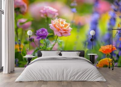 season of vibrant colors. Picture a garden in full bloom, with flowers in every hue imaginable Wall mural