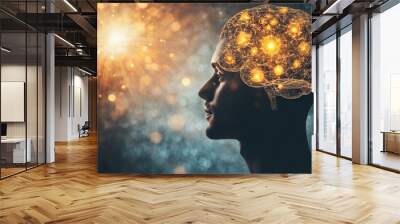 Thought is the foundation of our consciousness, shaping our perceptions and actions. Wall mural