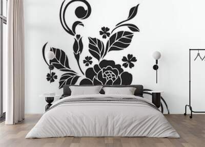 flower motif design element	 Wall mural