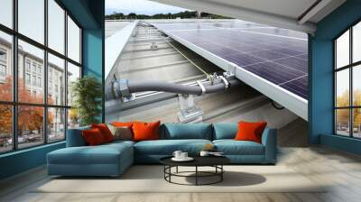 Flexible Conduit connected to Wireway of Solar Rooftop System Wall mural