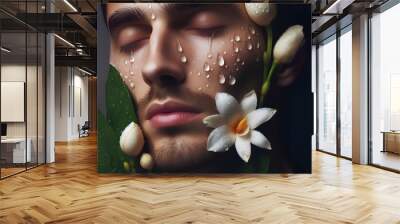  A man with a clear face Wall mural