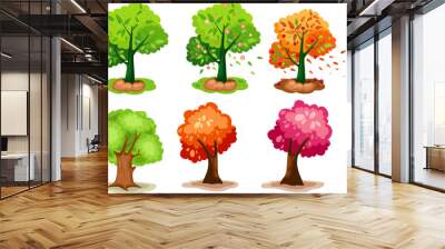 Set of tree Wall mural