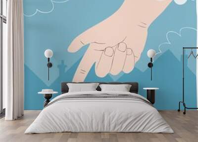 hand from above Wall mural