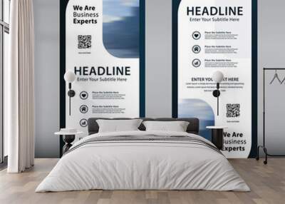 Roll up banner stand template design Wall mural