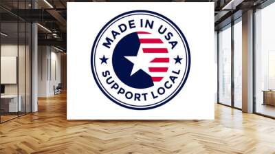 made in usa support local stamp design sreative idea Wall mural