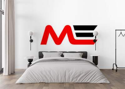 Me Letter logo  Template Design Creative idea  Wall mural