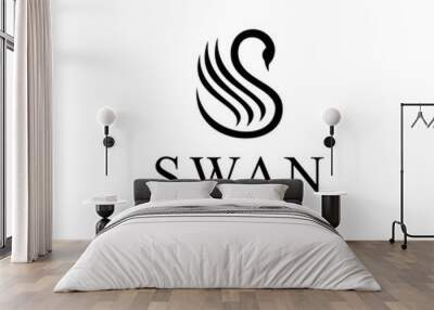 swan s logo inspiration creative idea Wall mural