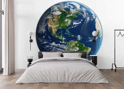 earth globe on white background Wall mural