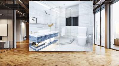 modern and luxury toilet concept Wall mural