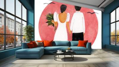 Newlyweds Wall mural