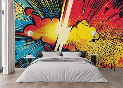 Comic Book Explosion Wall mural