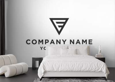 initial Letter VE Logo Design Vector	 Wall mural