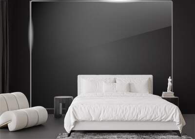 Elegant rectangle glassy transparent shining banner Wall mural