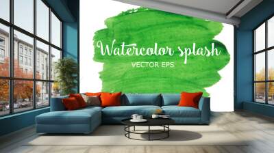 Green VECTOR watercolor splash Wall mural