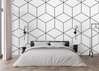 Hexagonal trendy hipster geometric vector pattern Wall mural