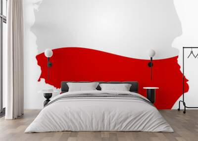 Poland country silhouette vector Wall mural