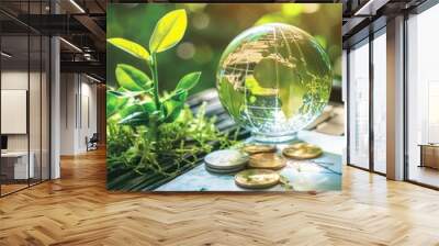 Investing in a Sustainable Future Global Trends in Green Technology and Finance Wall mural