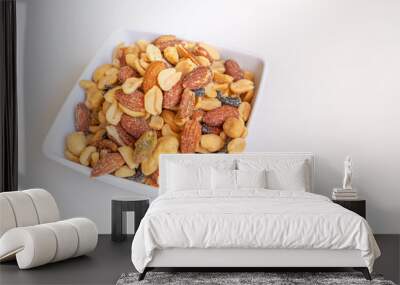 many nuts healthy fat and protein food and snack, ketogenic diet food Wall mural