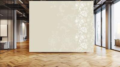 wedding template design, paisley floral pattern , India Wall mural