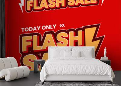 Flash sale poster with label Wall mural