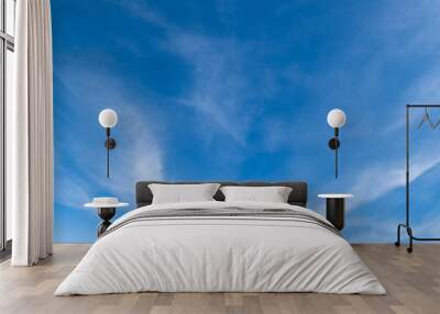 Blue sky background with clouds Wall mural