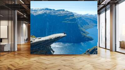 trolltunga summer view (norway). Wall mural