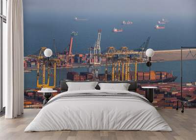 industry port of Barcelona, Spain Wall mural