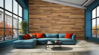 Hi quality wooden texture used as background - horizontal lines Wall mural