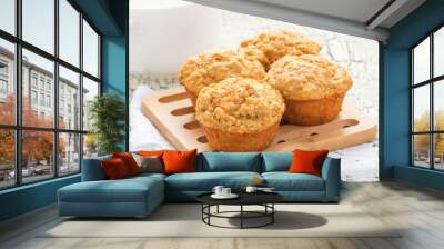 Carrot Oatmeal Muffins Wall mural