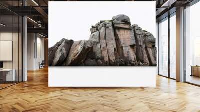 cliff and rock stone on white background Wall mural