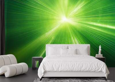 green light burst abstract background Wall mural