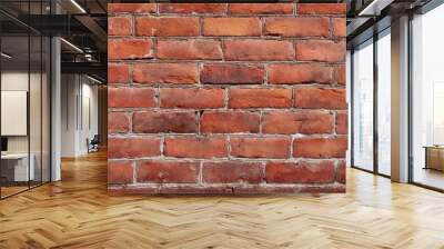 old red brick wall background wide panorama of masonry generative ai Wall mural