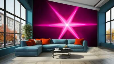 pink glow star light glowing effect Wall mural