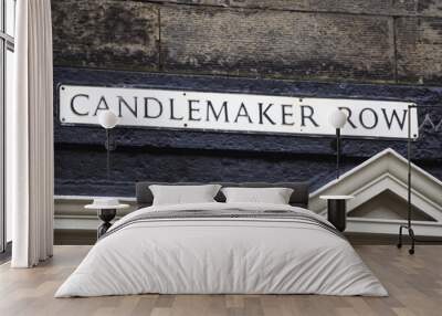 candlemaker row street sign in edinburgh Wall mural